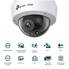 [C220I-4] Vigi by TP-Link - Cámara Domo IP POE HD [2MP] Lente 4mm