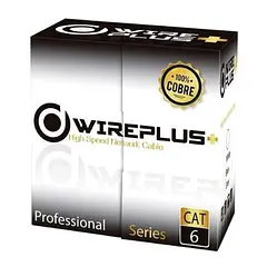 Cable UTP Categoria 6 100% Cobre Interior Azul Wireplus+ (Caja 100 Metros)
