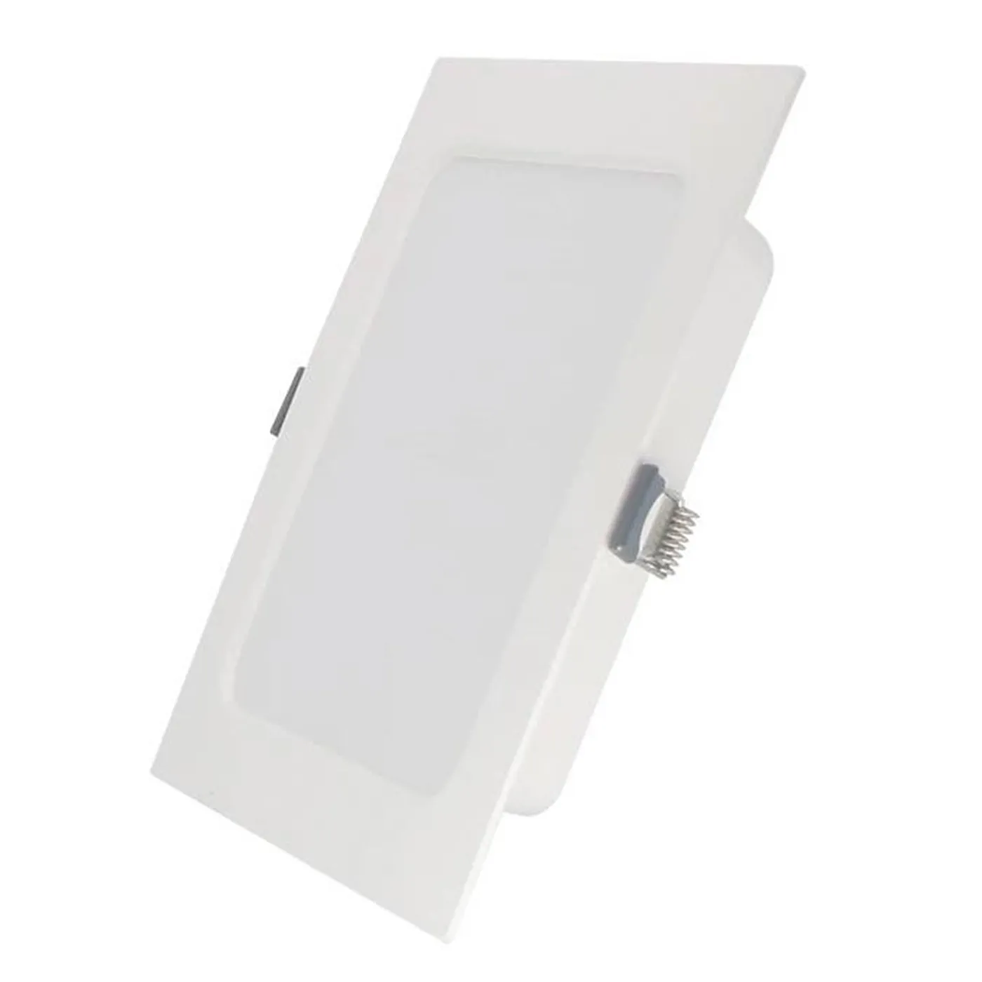 Lampara Panel Driver/Integrado LED 6W 4" 6500K Luz Fria Cuadrada Empotrar 450lm 406-C-CL Lucerna