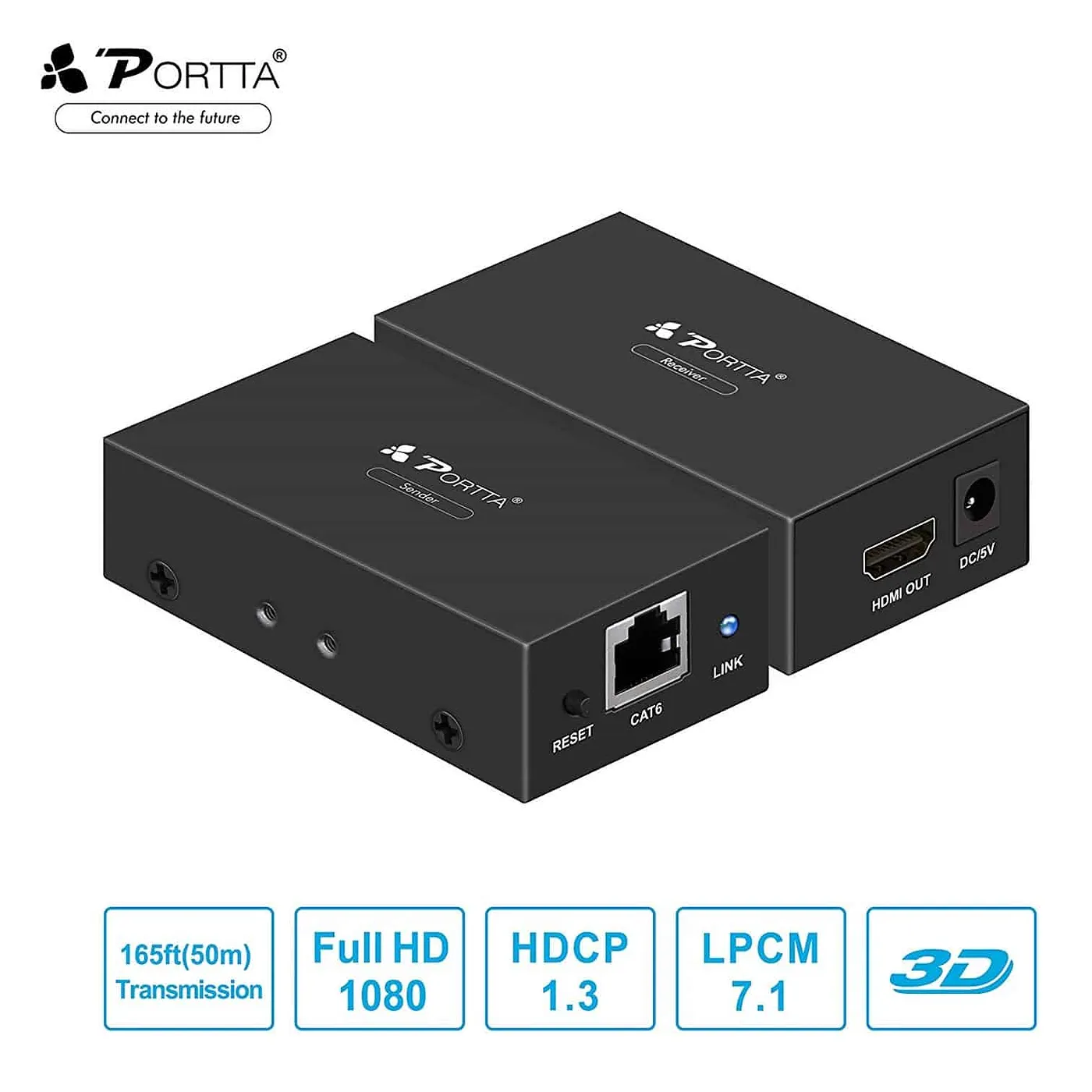 Extensor HDMI Hembra a RJ-45 Activo (50 Metros)