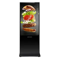 [DS-D6055UL-B/S] Hikvision - Pantalla de 55" 4K para Publicidad Digital Base para Piso (Totem) Puertos USB Entrada de Video HDMI y VGA WiFi Altavoz Integrada