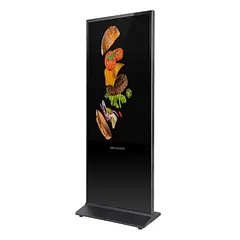 [DS-D6043UL-B/S] Hikvision - Pantalla de 43" 4K para Publicidad Digital Base para Piso (Totem) Puertos USB Entrada de Video HDMI y VGA WiFi Altavoz Integrada