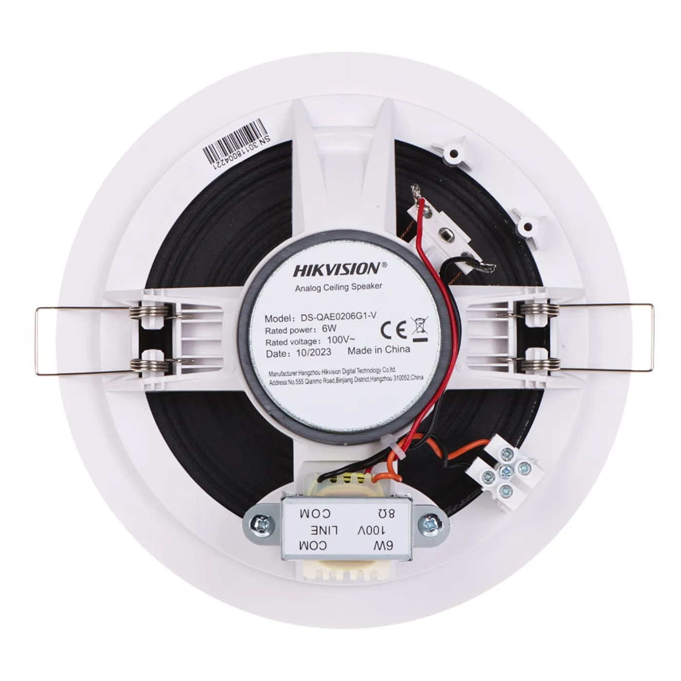 [DS-QAE0206G1E-V] Hikvision - Altavoz de Techo Analógico 6W