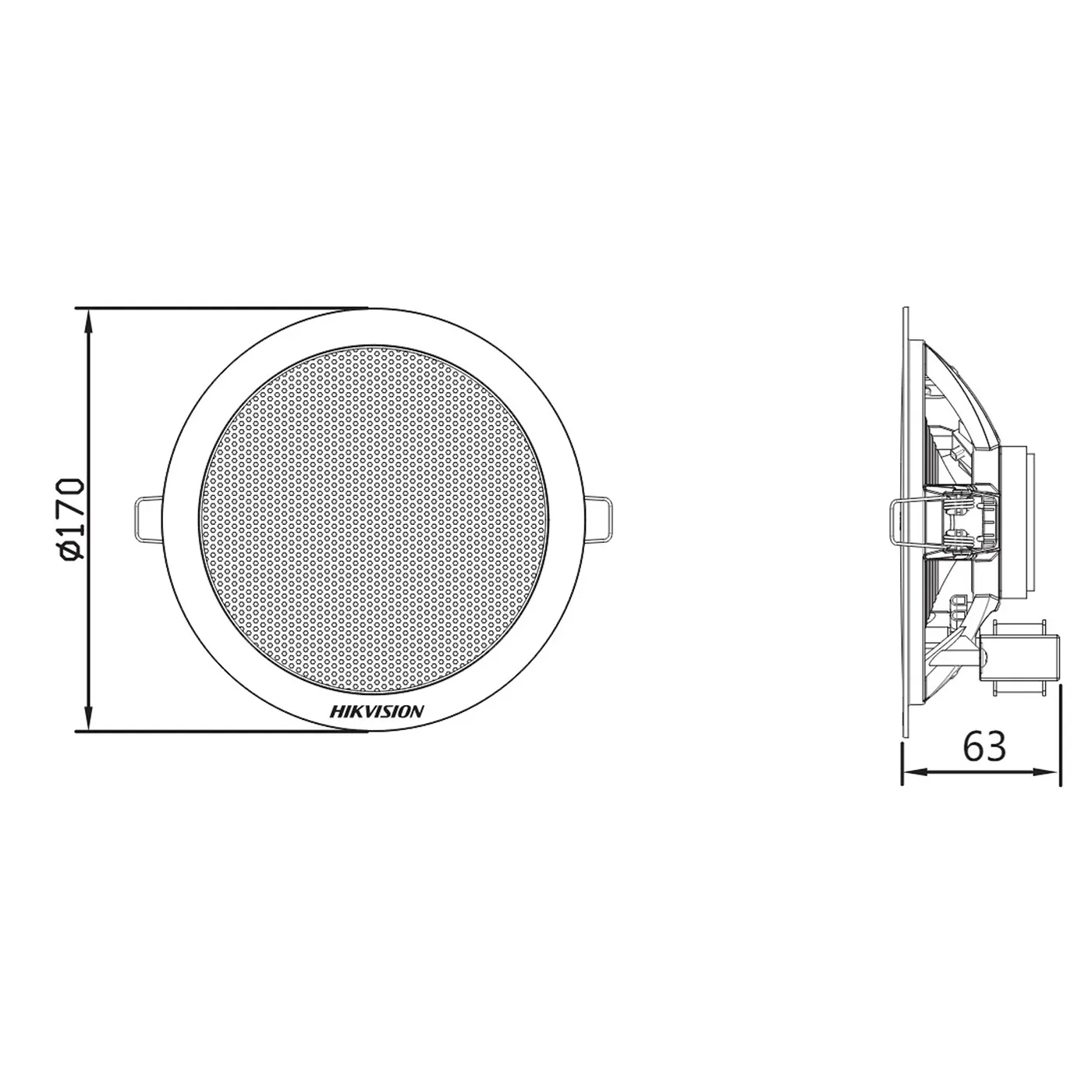 [DS-QAE0206G1E-V] Hikvision - Altavoz de Techo Analógico 6W