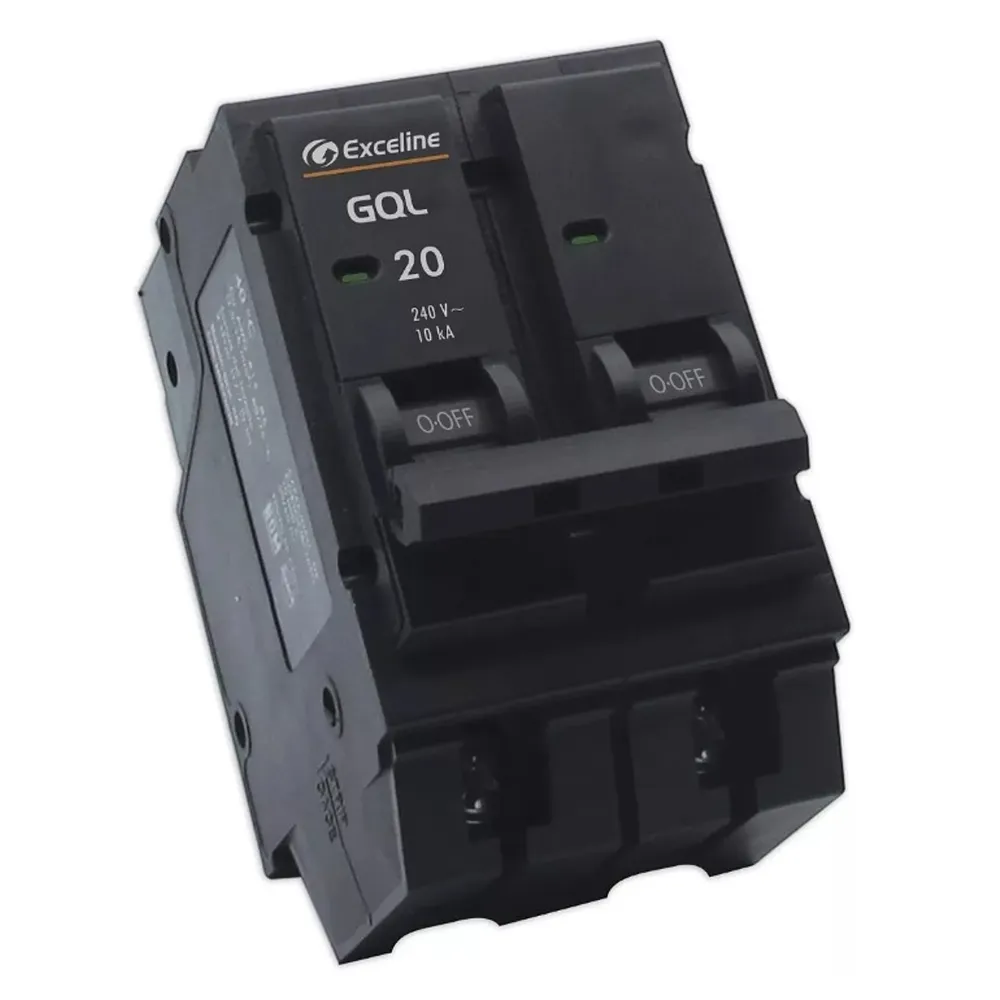 (GQL-20A-2) Exceline - Breaker Enchufable GQL TermoMagnetico 20Amp (2 polos)