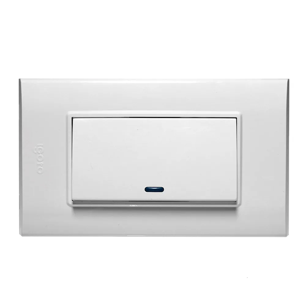 Interruptor Simple Largo Serie B Blanco B512-W Igoto