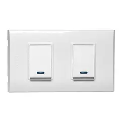 Interruptor Doble Pequeño Serie B Blanco B514S-W Igoto
