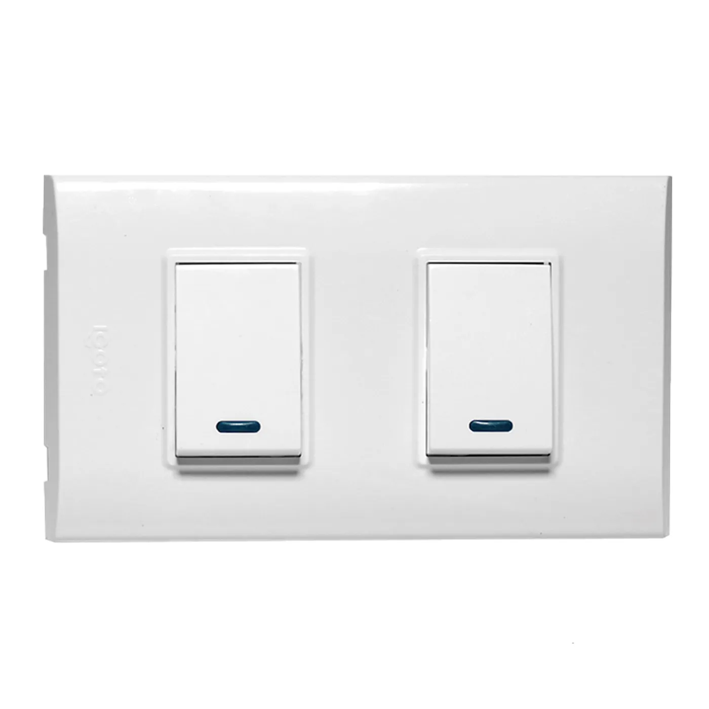 Interruptor Doble Pequeño Serie B Blanco B514S-W Igoto