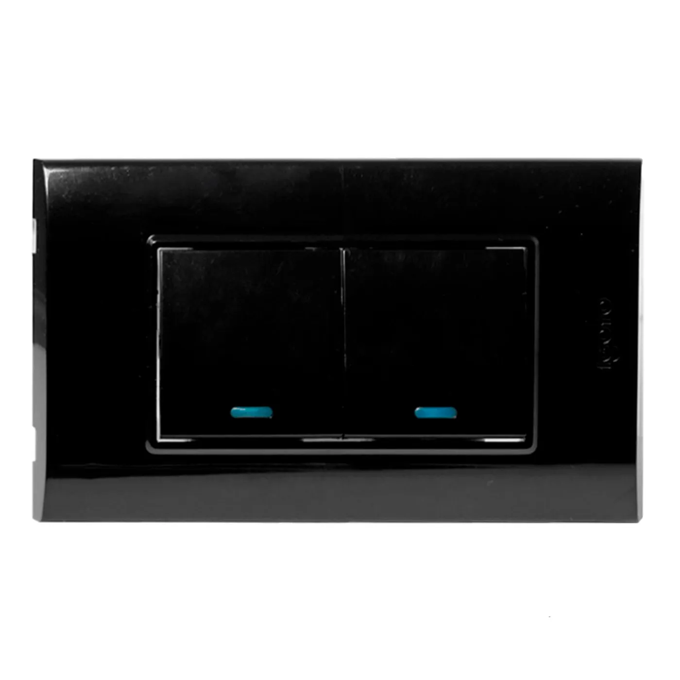 Interruptor Doble Largo Serie B Negro B514-B Igoto