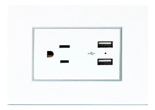 Toma Corriente con Tierra + 2 USB Blanco Serie Z Z105U-W Igoto