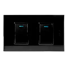 Interruptor Doble Pequeño Serie B Negro B514S-B Igoto