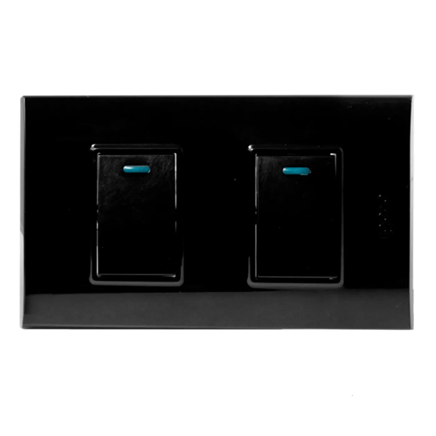 Interruptor Doble Pequeño Serie B Negro B514S-B Igoto