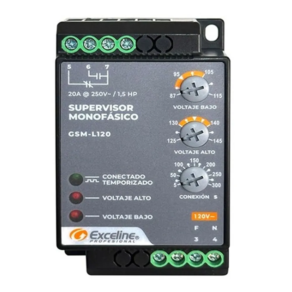 (GSM-L120) Exceline - Supervisor Monofasico 110V (Bornera)