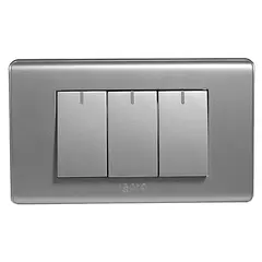 Interruptor Triple Serie A Plata A2032-S Igoto