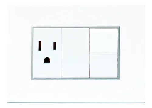 Interruptor Simple + Toma Corriente Blanco Serie Z Z316-W Igoto