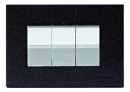 Interruptor Triple Serie Z Negro Z516-B Igoto