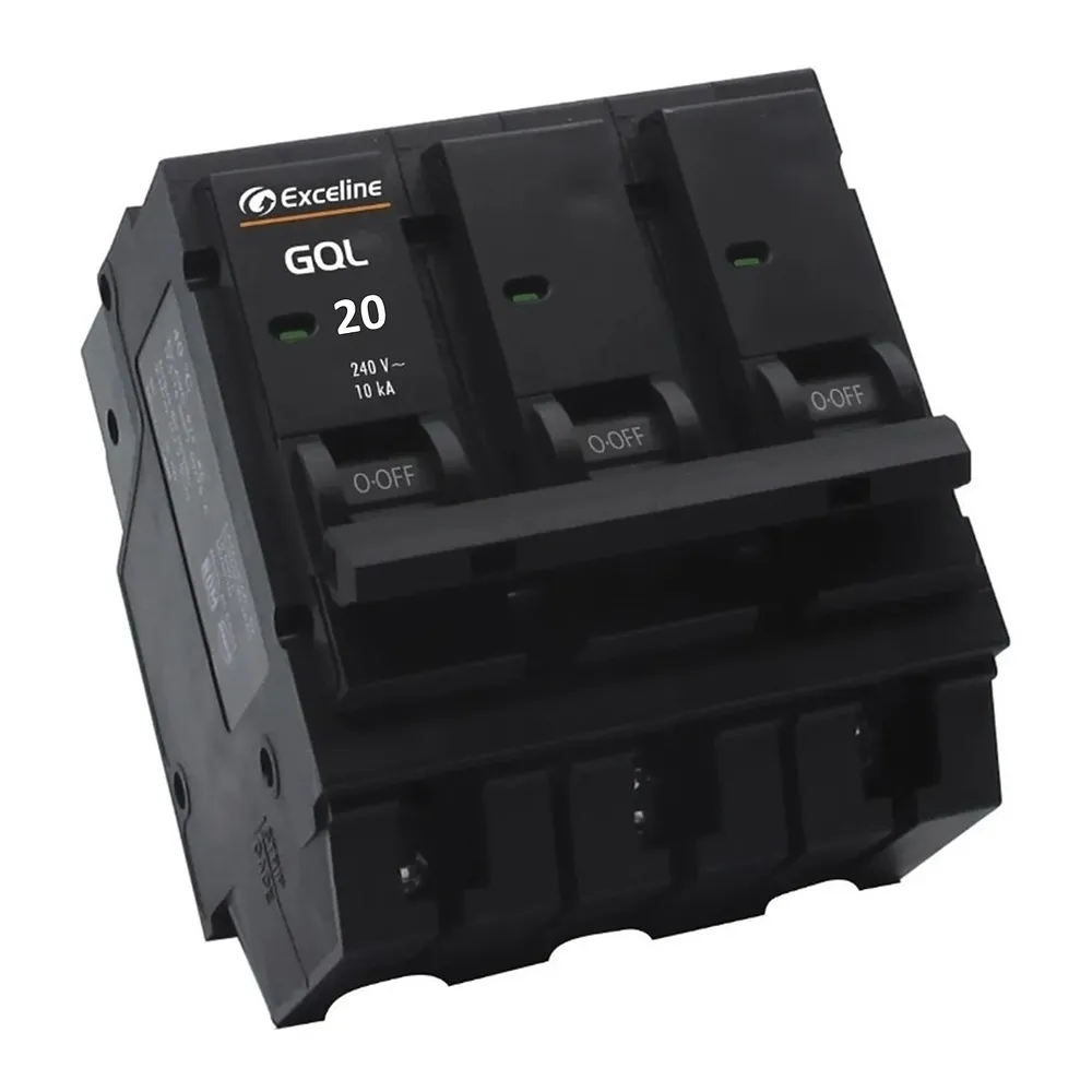(GQL-20A-3) Exceline - Breaker Enchufable GQL TermoMagnetico 20Amp (3 polos)