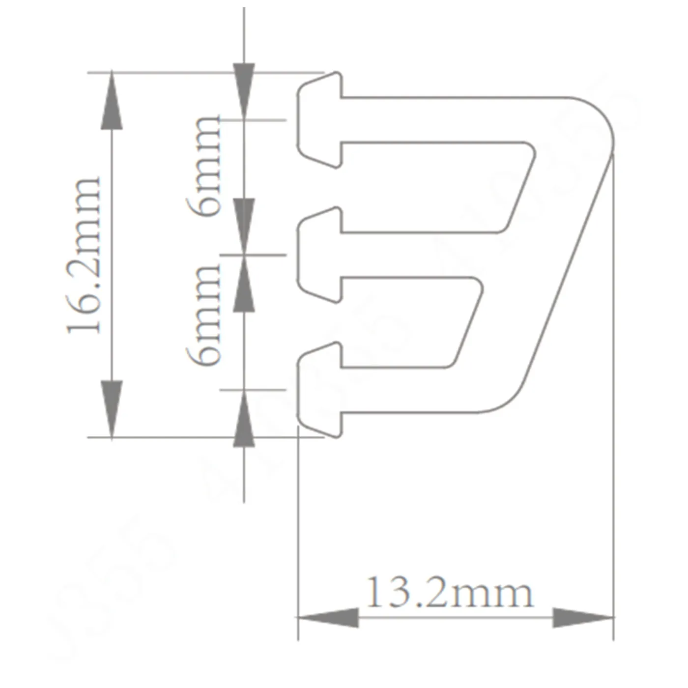 DHI-ESL-BA03] Dahua - Carril Adaptador de Angulo [16.2x13.2x23mm] Material PC