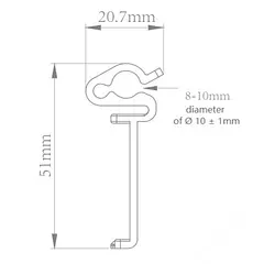 DHI-ESL-BH02] Dahua - Soporte ESL para Cañas Compatible: E015A, E015C, E018A, E021A, E021C, E021C-F, E026A, E026C, E026C-F, E029A, E029C [36x20.7x51mm] Adecuado para Varillas con Diámetro de 8-10mm Material PC