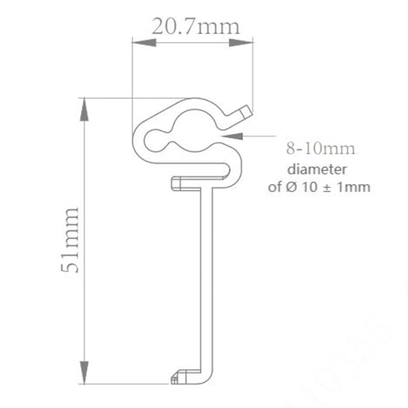 DHI-ESL-BH02] Dahua - Soporte ESL para Cañas Compatible: E015A, E015C, E018A, E021A, E021C, E021C-F, E026A, E026C, E026C-F, E029A, E029C [36x20.7x51mm] Adecuado para Varillas con Diámetro de 8-10mm Material PC