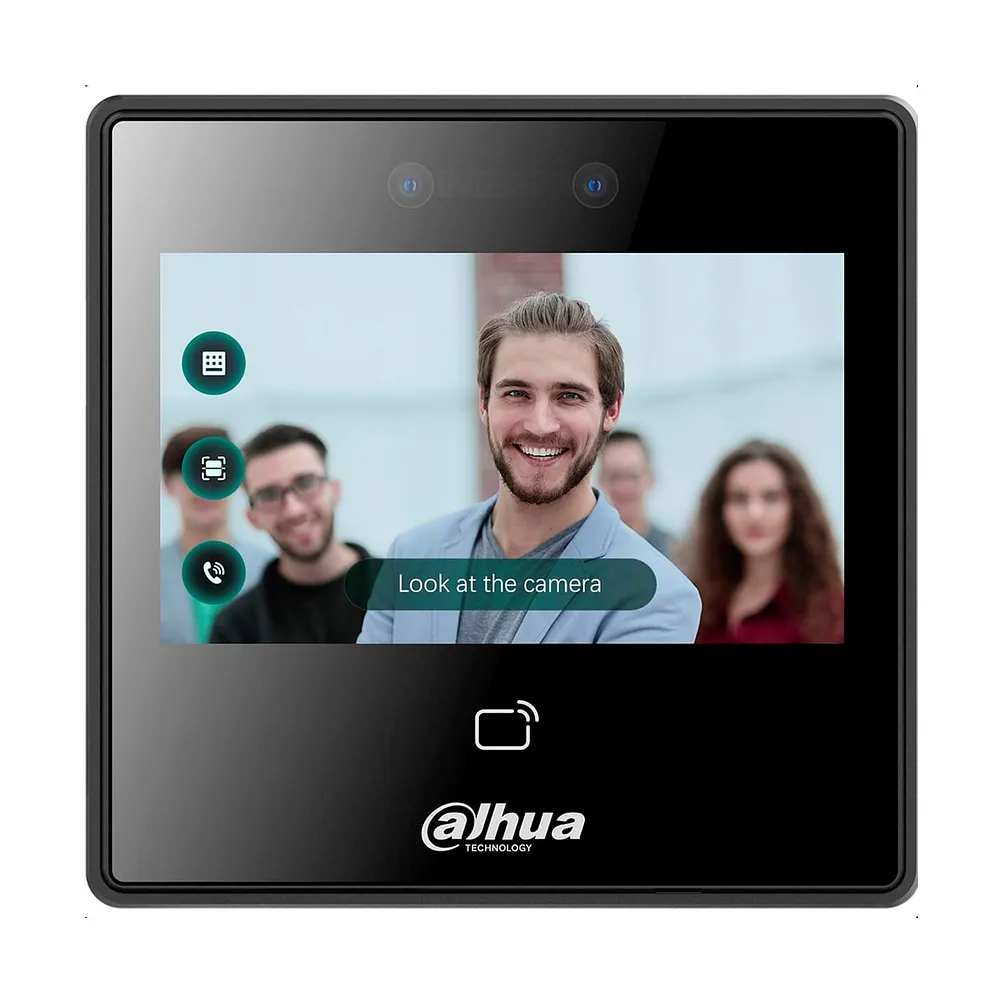 [DHI-ASI3213A-W] Dahua - Control de Acceso con Pantalla de 4.3" y Reconocimiento Facial (3.000 Usuarios 3.000 Rostros 5.000 Tarjetas IC Mifare 3.000 Claves 300.000 Registros) Comunicación TCP/IP y Wi-Fi para Interiores [Serie FACT]