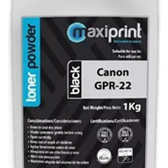 Polvo Toner Maxiprint Compatible Canon Negro (Recarga) GPR22