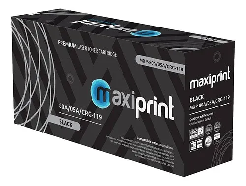 Toner Maxiprint Compatible HP Negro CF280A CE505A Canon CRG119A