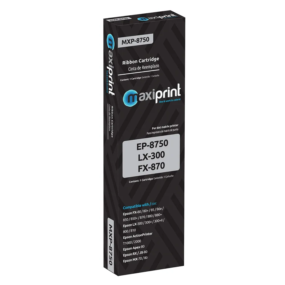 [MXP-8750/LX300] Maxiprint - Cinta Compatible Epson 8750/LX300