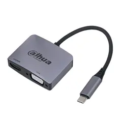 [DH-TC32] Dahua - Adaptador Convertidor USB 3.1 Tipo C a HDMI + VGA Conexión Plug and Play Carcasa Metálica