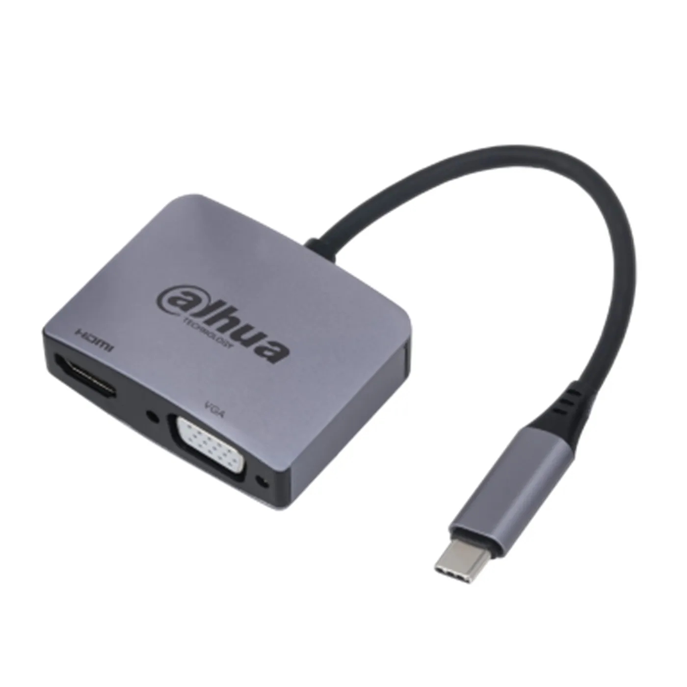 [DH-TC32] Dahua - Adaptador Convertidor USB 3.1 Tipo C a HDMI + VGA Conexión Plug and Play Carcasa Metálica