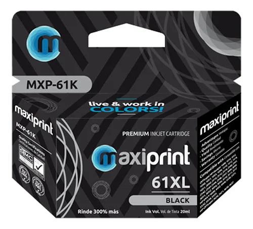 Cartucho Tinta Maxiprint Negro 61XL