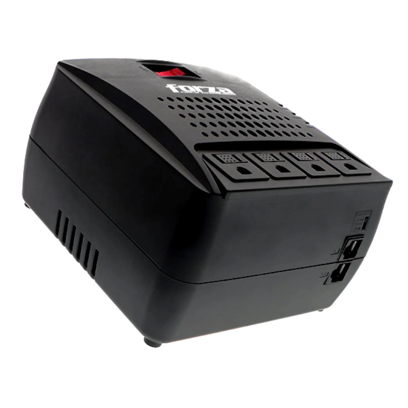 [FVR-3001M] Forza - Regulador Automático de Voltaje 110V 3000VA/1500W [4] x NEMA 5-15R + RJ45