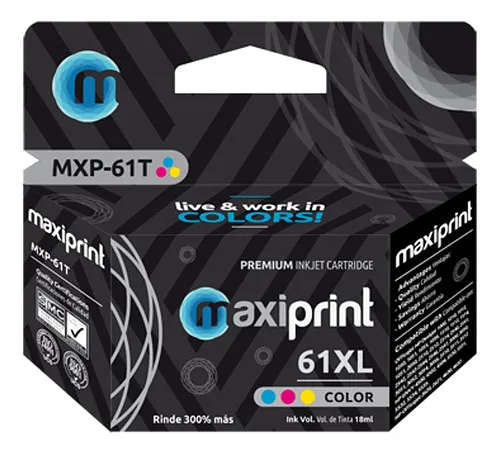 Cartucho Tinta Maxiprint Color 61XL