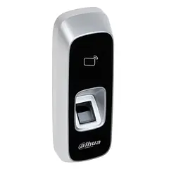 [DHI-ASR1102A(V3)] Dahua - Lector de Acceso de Reconocimiento de Tarjetas (IC Mifare) de Identificación Sin Contacto y Huellas (3.000) con Retroiluminación Azul Comunicación RS-485 y Wiegand Uso en Interiores
