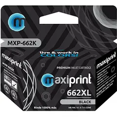 Cartucho Tinta Maxiprint Negro 662XL
