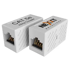 (AE180NXT07) Nexxt - Conector Jack Coupler RJ-45 Acoplador Lineal Categoria 5E Blanco (Unidad)