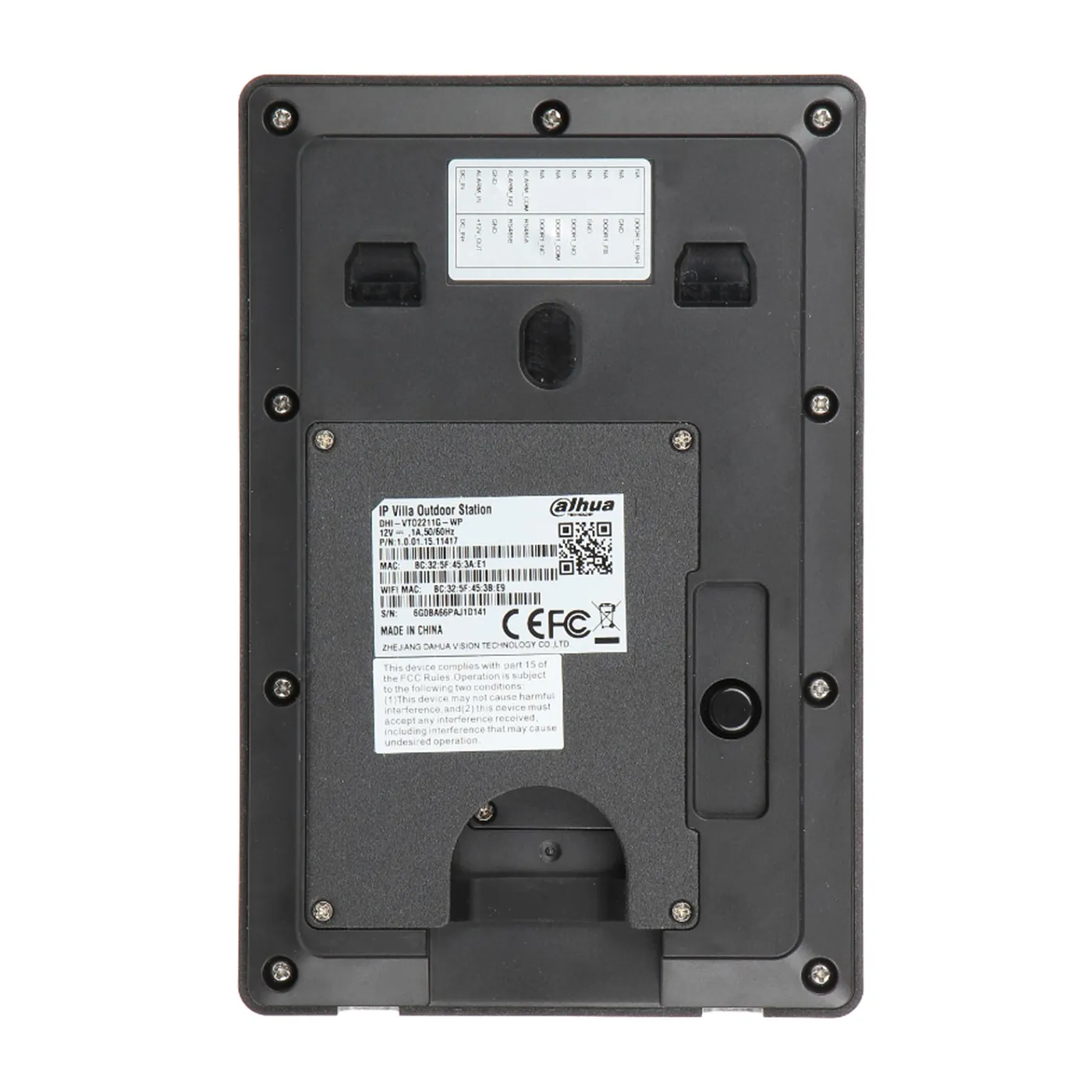 [DHI-VTO2211G-WP-S2] Dahua - Estación de Puerta IP Videoportero con PoE y Wi-Fi Videollamada Bidireccional con Monitores Desbloqueo con Tarjetas (IC) APP y Monitores Admite Micro SD card (max. 256 GB) IP65 Uso en Intetiores y Exteriores