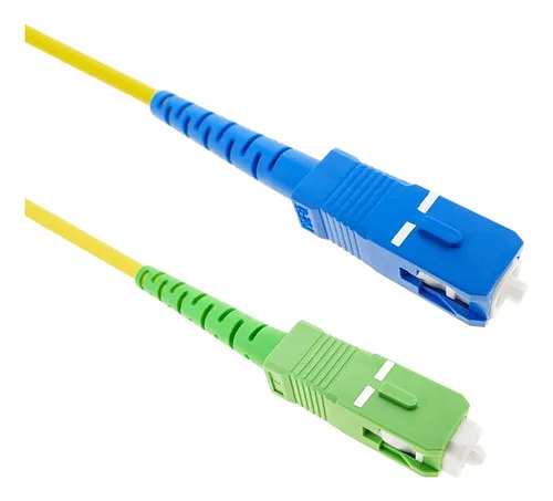 Patch Cord Fibra Optica SC/APC a SC/UPC G652D (Verde a Azul) (1 Metro) Wireplus+
