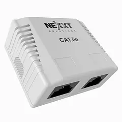(AE180NXT13) Nexxt - Caja de Montaje Superficial RJ-45 CAT5E 2 Puertos
