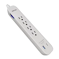 [FSP-411USBCW] Forza - Regleta 1625W 4 Tomas 110V / 220V 6 X NEMA Universal 5-15R