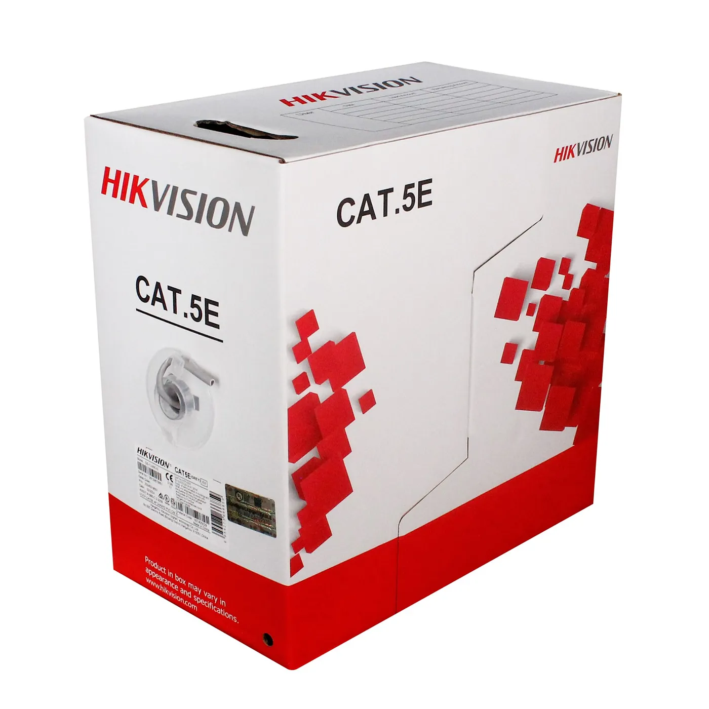 (DS-1LN5E-S) Hikvision - Cable UTP Categoria 5E 100% Cobre Interior Gris (Caja 305 Metros)