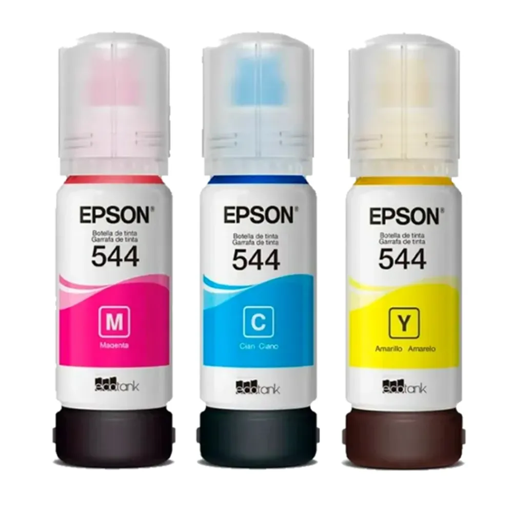 [T544-Colors] Epson - Botellas de Tinta Original Epson T544 [3-Pack-Colors]