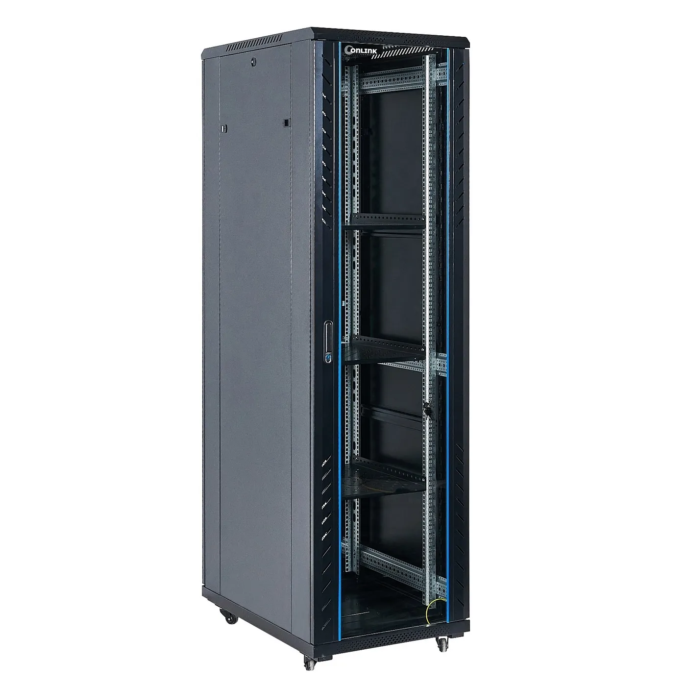 [FS6837-VDM/600x800] Onlink - Rack de Piso Cerrado 37U 600x800x1832mm con Puerta Frontal de Vidrio y Doble Puerta Trasera de Malla