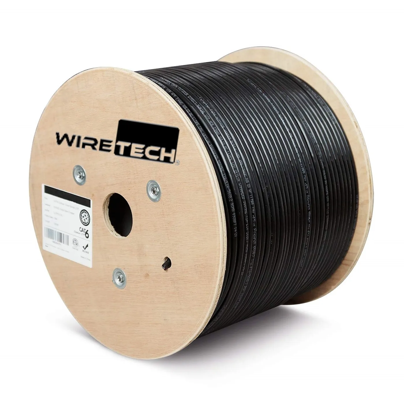 [305CAT6EXT] WIRETECH - Cable UTP Categoria 6 Outdoor Negro [305m]