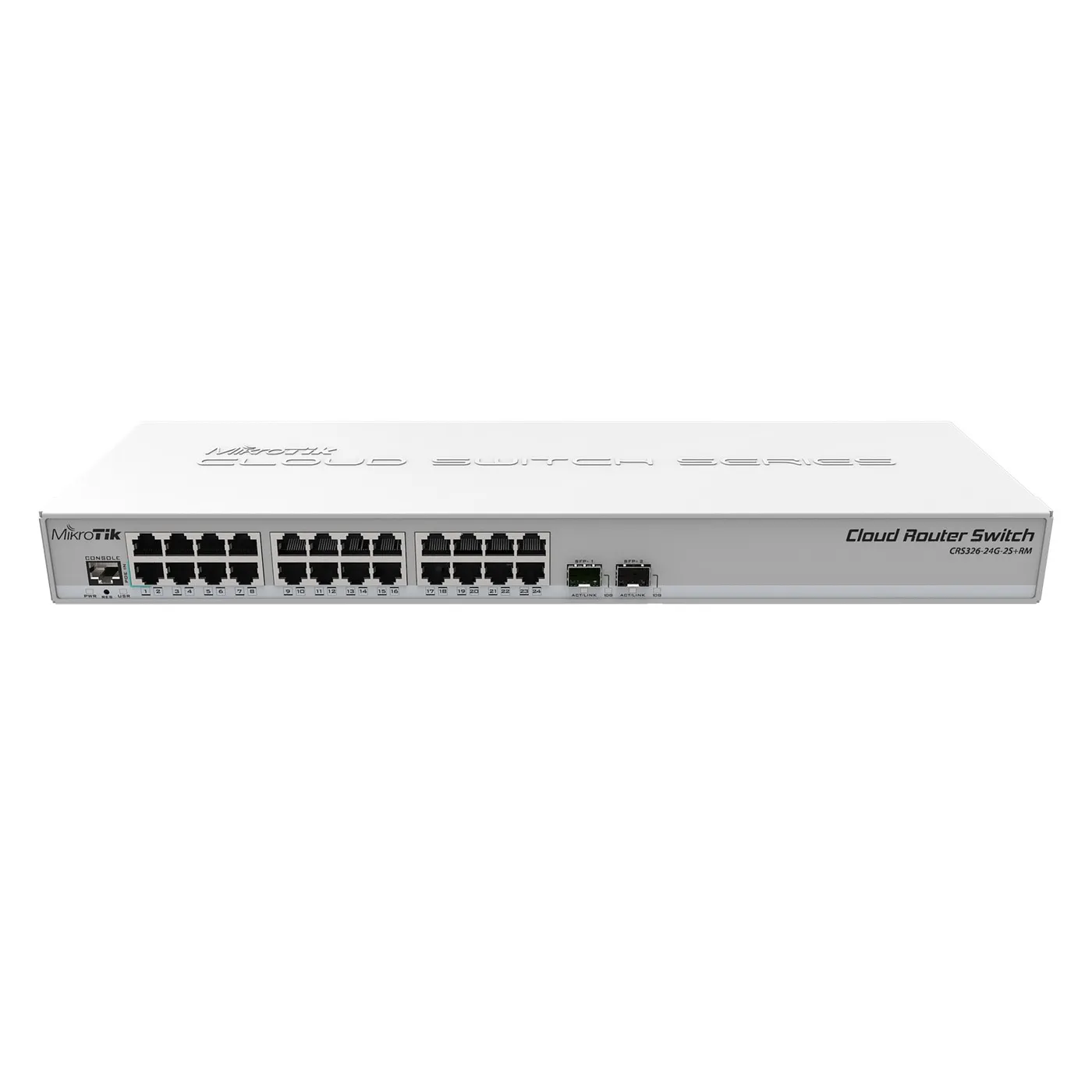 [CRS326-24G-2S+RM] Mikrotik - Cloud Router Switch 326-24G-2S+RM with RouterOS L5, 1U rackmount enclosure