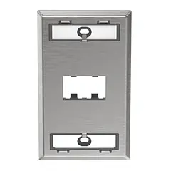 [CFPL1SY] Panduit - Placa frontal de acero inoxidable Mini-Com  1 Toma [Unidad]
