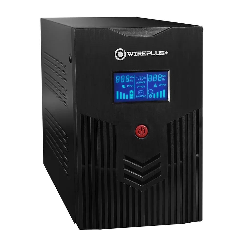 [WP-800-480W] Wireplus - UPS Interactivo 800VA 480W con Pantalla LCD 120V [4] Tomas