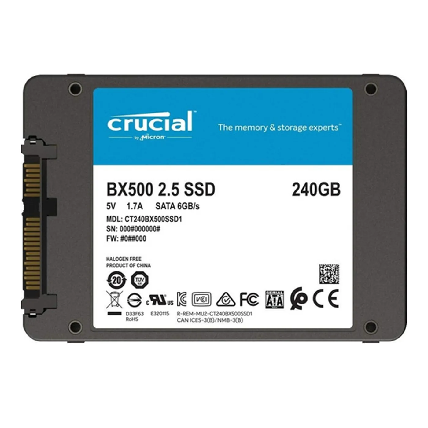 Disco de Estado Solido SSD Crucial 240Gb 2.5" BX500