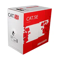 (DS-1LN5EO-UU/E) Hikvision - Cable UTP Categoria 5E 100% Cobre Exterior Negro (Caja 305 Metros)