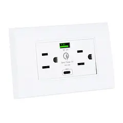 [B105/2U-C-W] Igoto - Toma Corriente con Tierra + USB y Tipo C Serie B [Blanco]